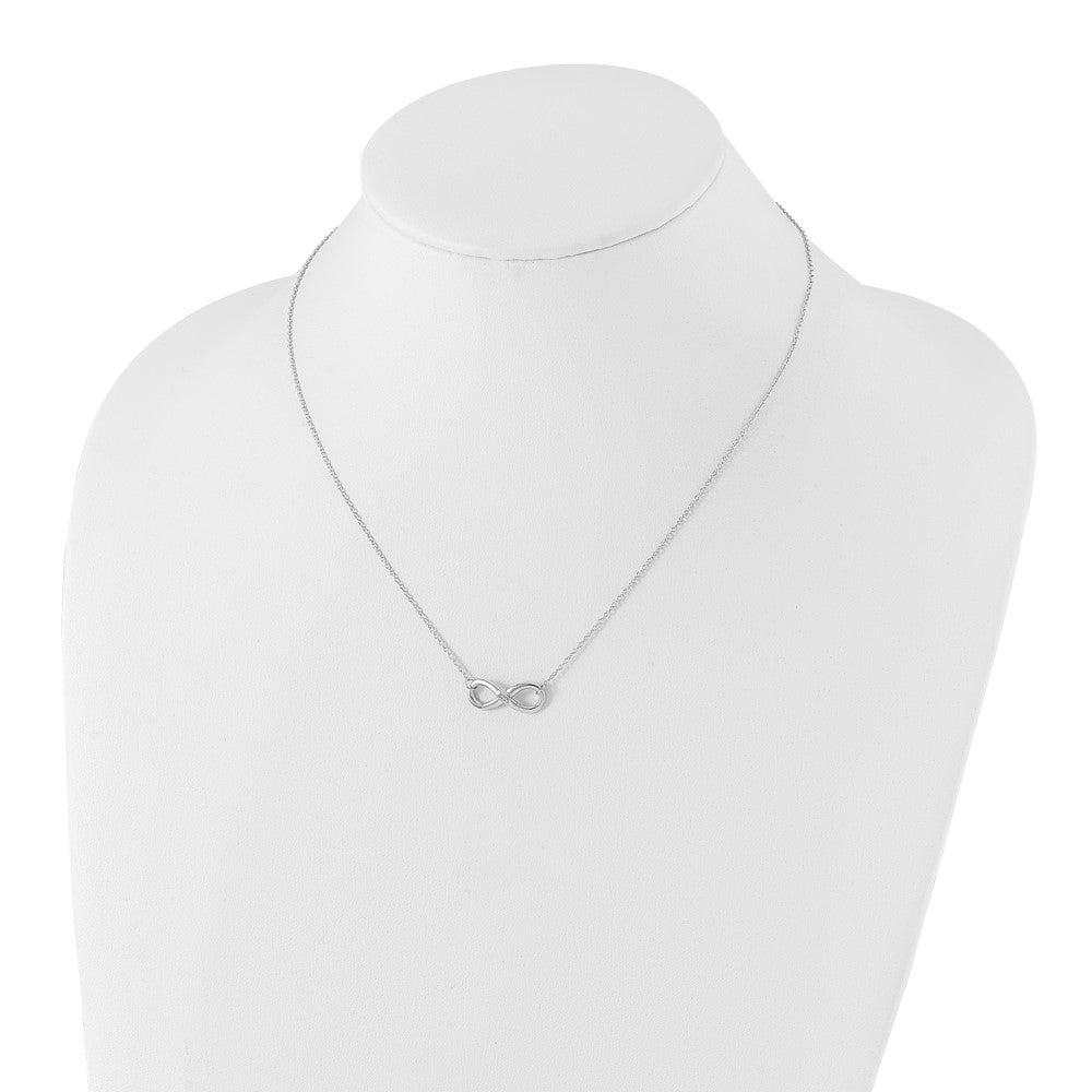 White Ice Sterling Silver Rhodium-plated 18 Inch Diamond Infinity Necklace 18 Inches