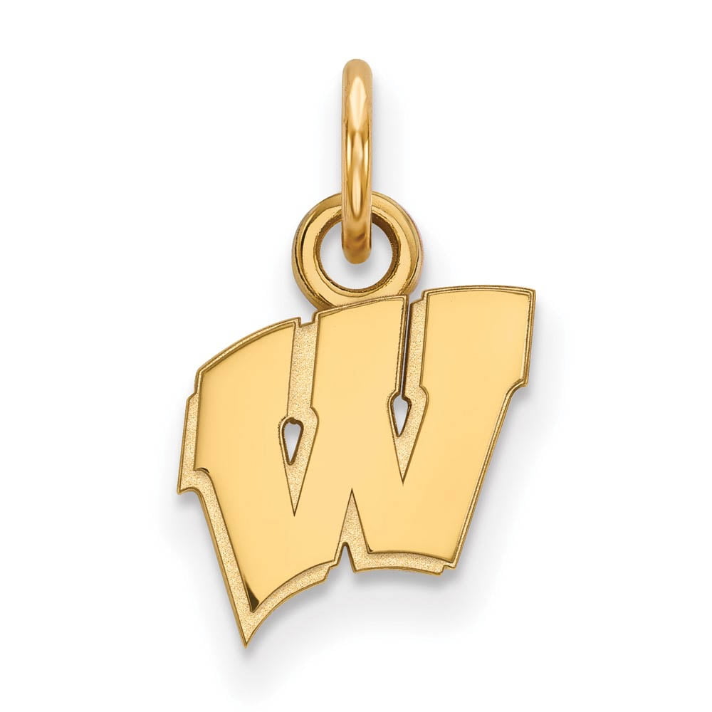 14k Gold LogoArt University of Wisconsin Letter W Extra Small Pendant Q4Y001UWI
