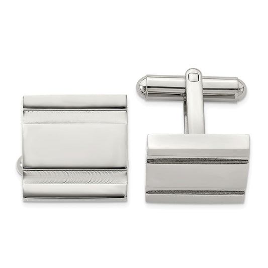 Stainless Steel Polished Cuff Links