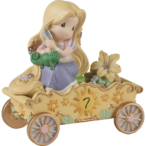 Disney I'm In Heaven To Be Seven!, Precious Moments Disney Birthday Princess Parade Figurine, Age 7, Count 1