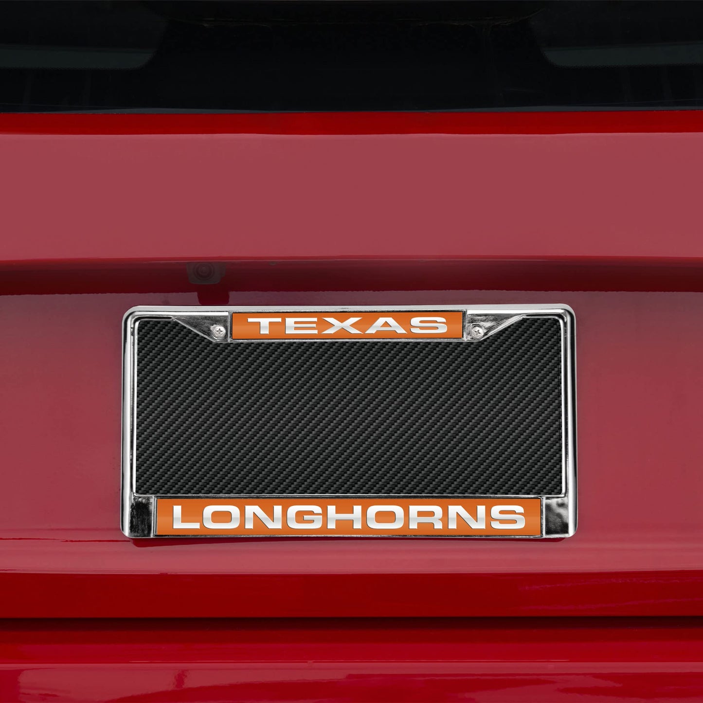 Texas Longhorns Chrome Metal Laser Cut License Plate Frame