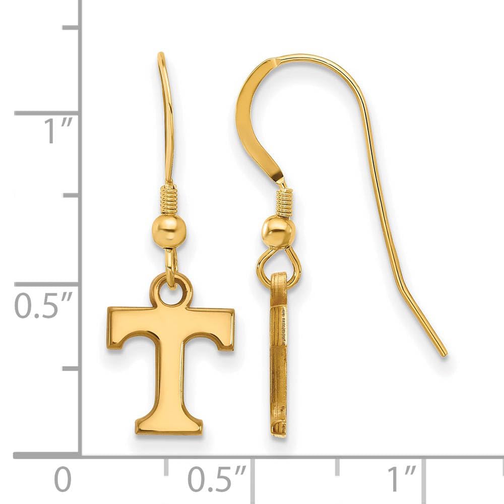 Women's Tennessee Volunteers Gold Plated XS Dangle Earrings