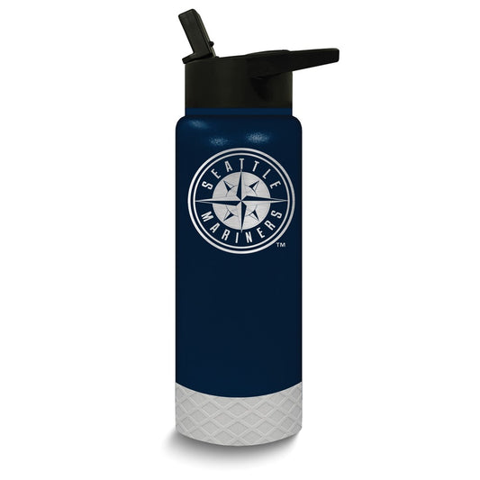 MLB Seattle Mariners Stainless Steel Silicone Grip 24 oz. Water Bottle