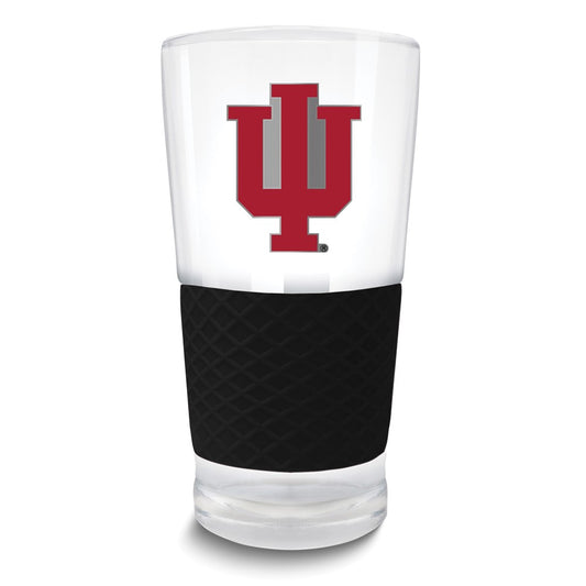 Collegiate Indiana University Score 22 oz. Pint Glass with Silicone Grip