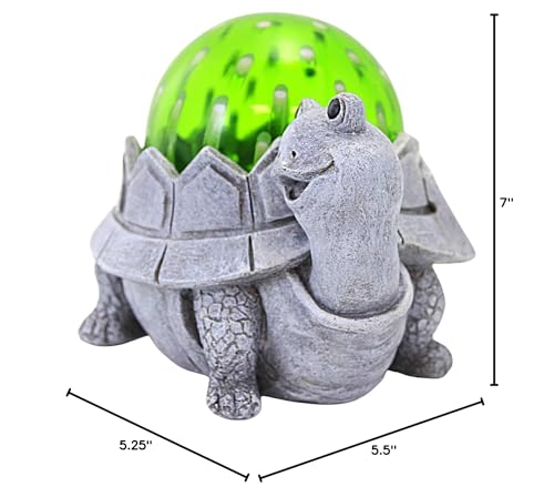 Home & Garden Led Turtle Solar Pudgy Pals Polyresin Garden Statue 14253