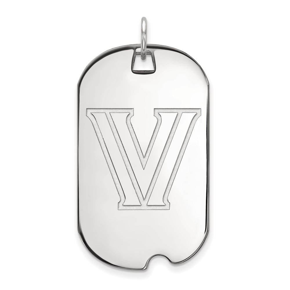 LogoArt Sterling Silver Villanova University Large Dog Tag Pendant Necklace