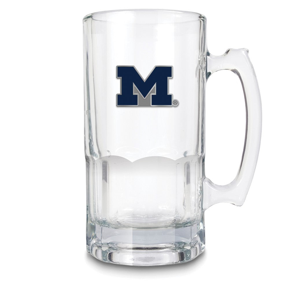 NCAA University of Michigan Glass 32 ounce Macho Mug
