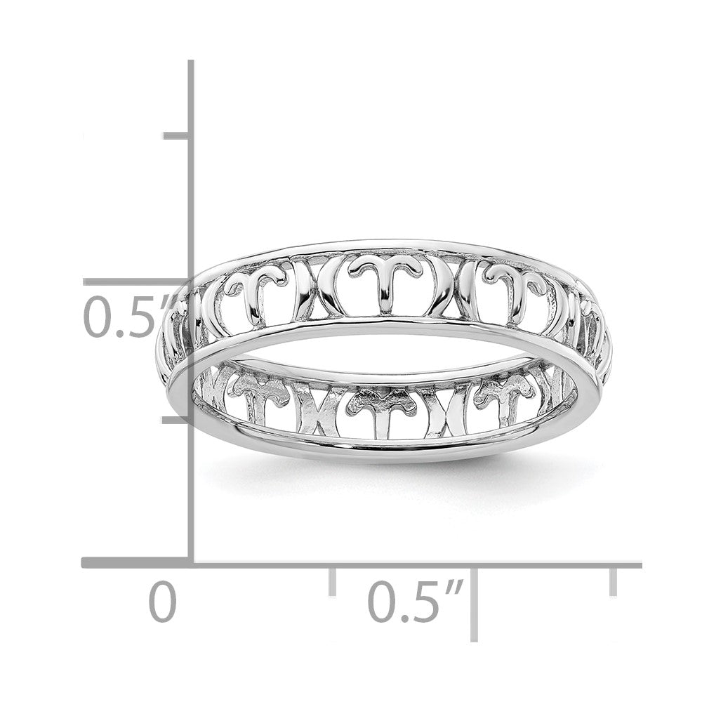 Sterling Silver Stackable Expressions Aries Zodiac Ring Size -5