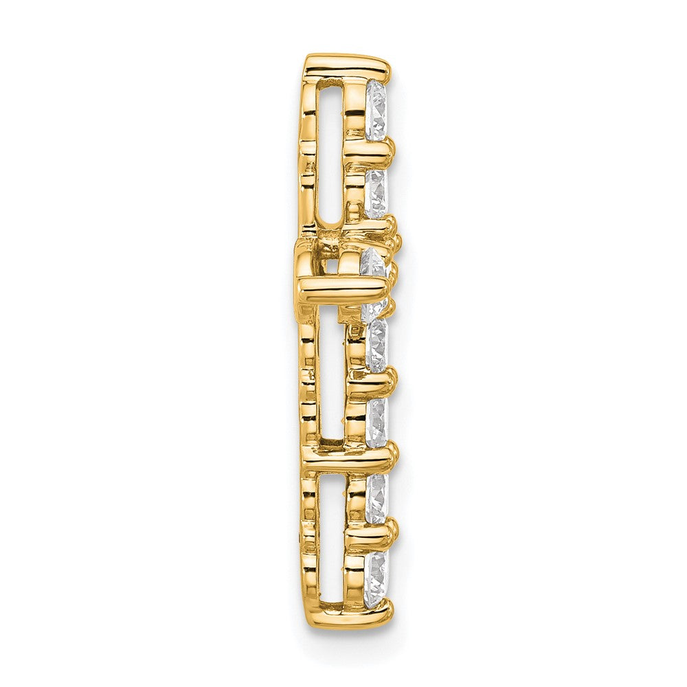 14k 1 carat Lab Grown Diamond VS/SI+ G+ Cross Chain Slide Pendant