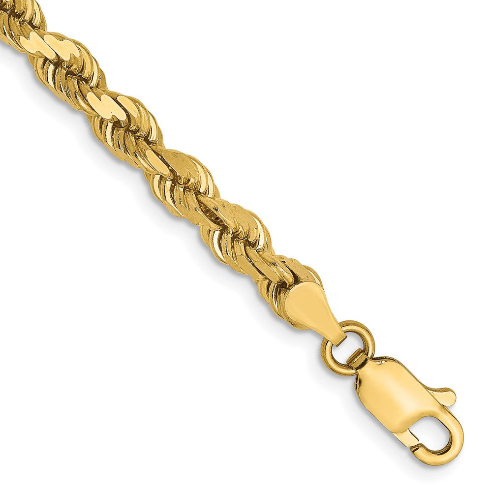 14K 4mm Diamond-Cut Rope Chain 8  inches