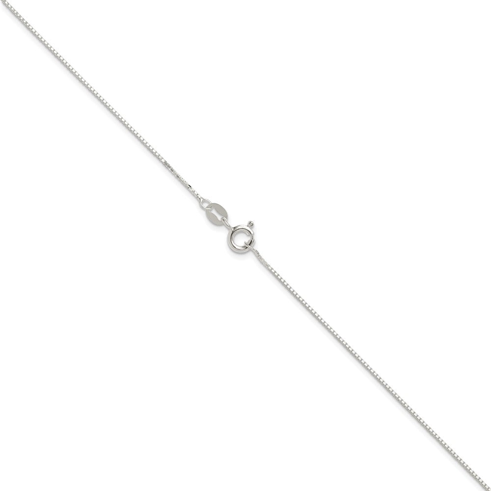 Sterling Silver .8mm 8 Sided Diamond-cut Box Chain 18 Inches