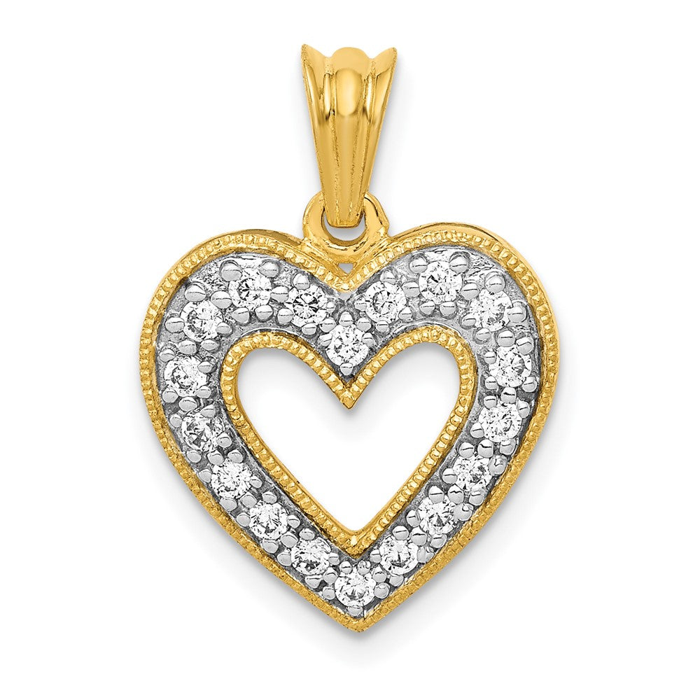 14k 1/4 carat Lab Grown Diamond VS/SI+ G+ Heart Pendant