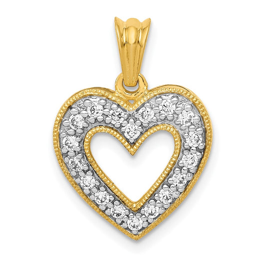 14k 1/4 carat Lab Grown Diamond VS/SI+ G+ Heart Pendant