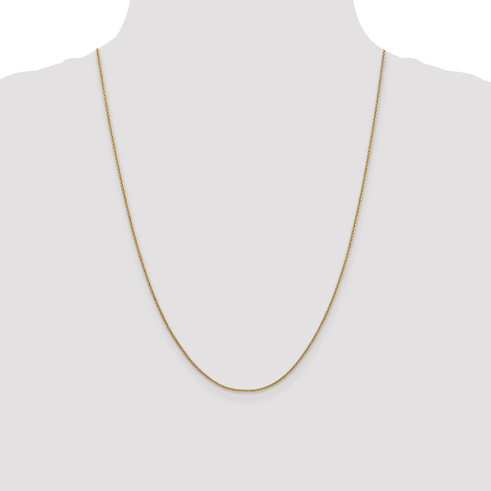 14K 1.4mm Round Cable Chain