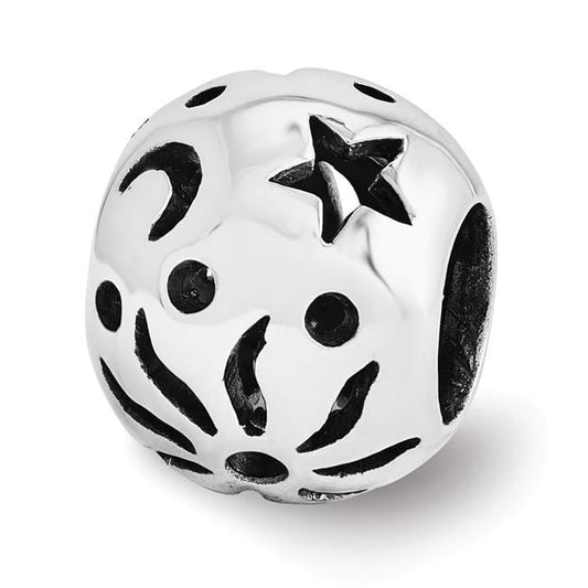 Sterling Silver Reflections Sun Moon Stars Bead