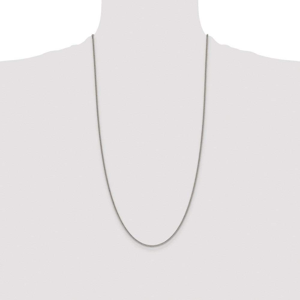 Sterling Silver Rhodium-plated 1.75mm Curb Chain