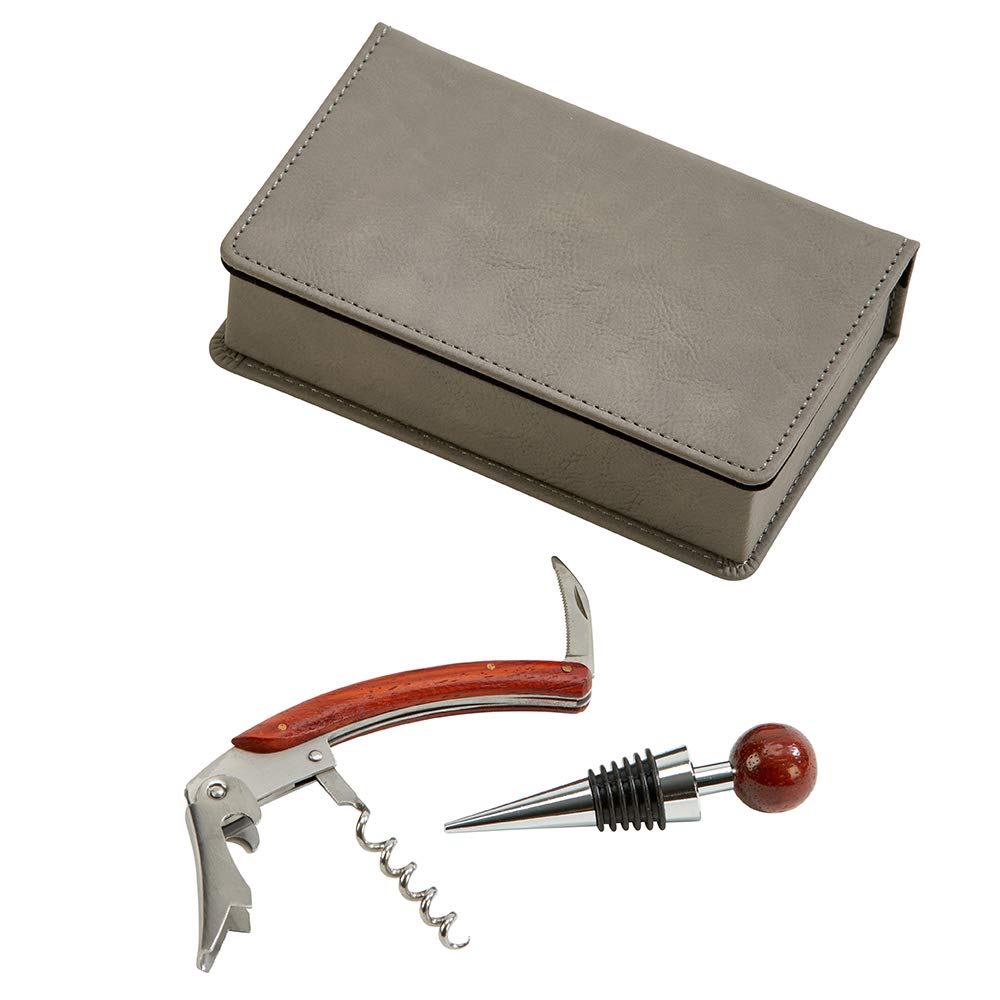 Creative Gifts 2-Pc Bar Set in Gray