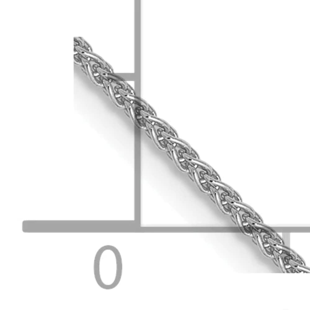 14K White Gold 1.0mm Spiga Chain