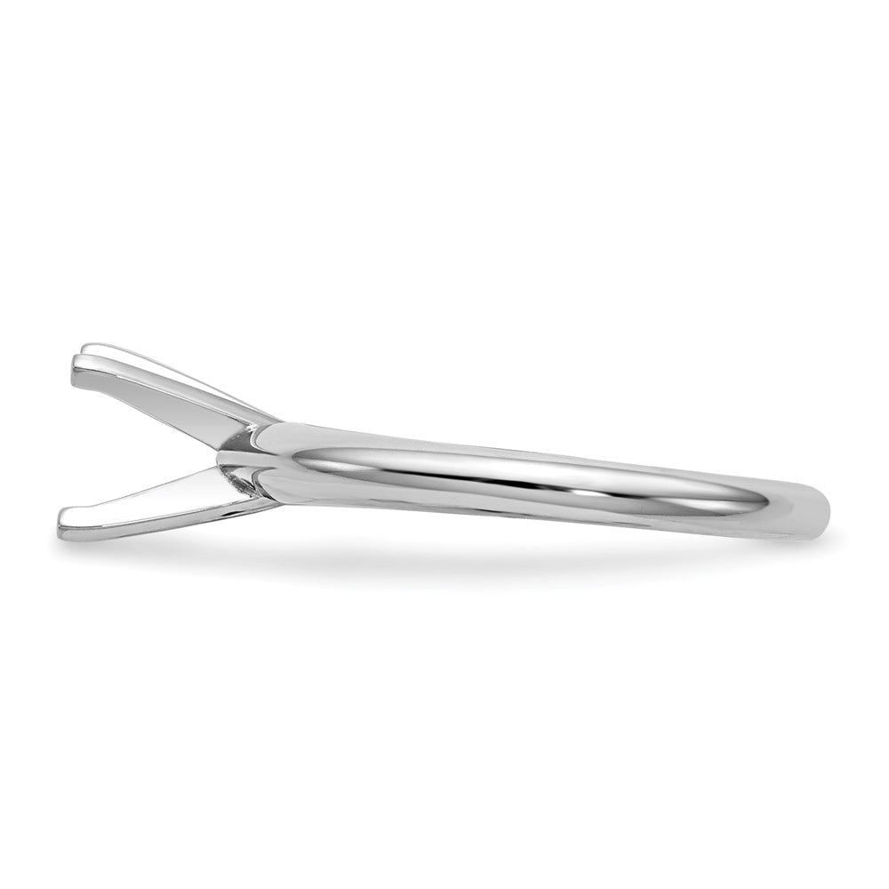 14k White Gold 1.5 carat Heavy-Weight Half-Round 4-Prong Round Solitaire Ring Mounting