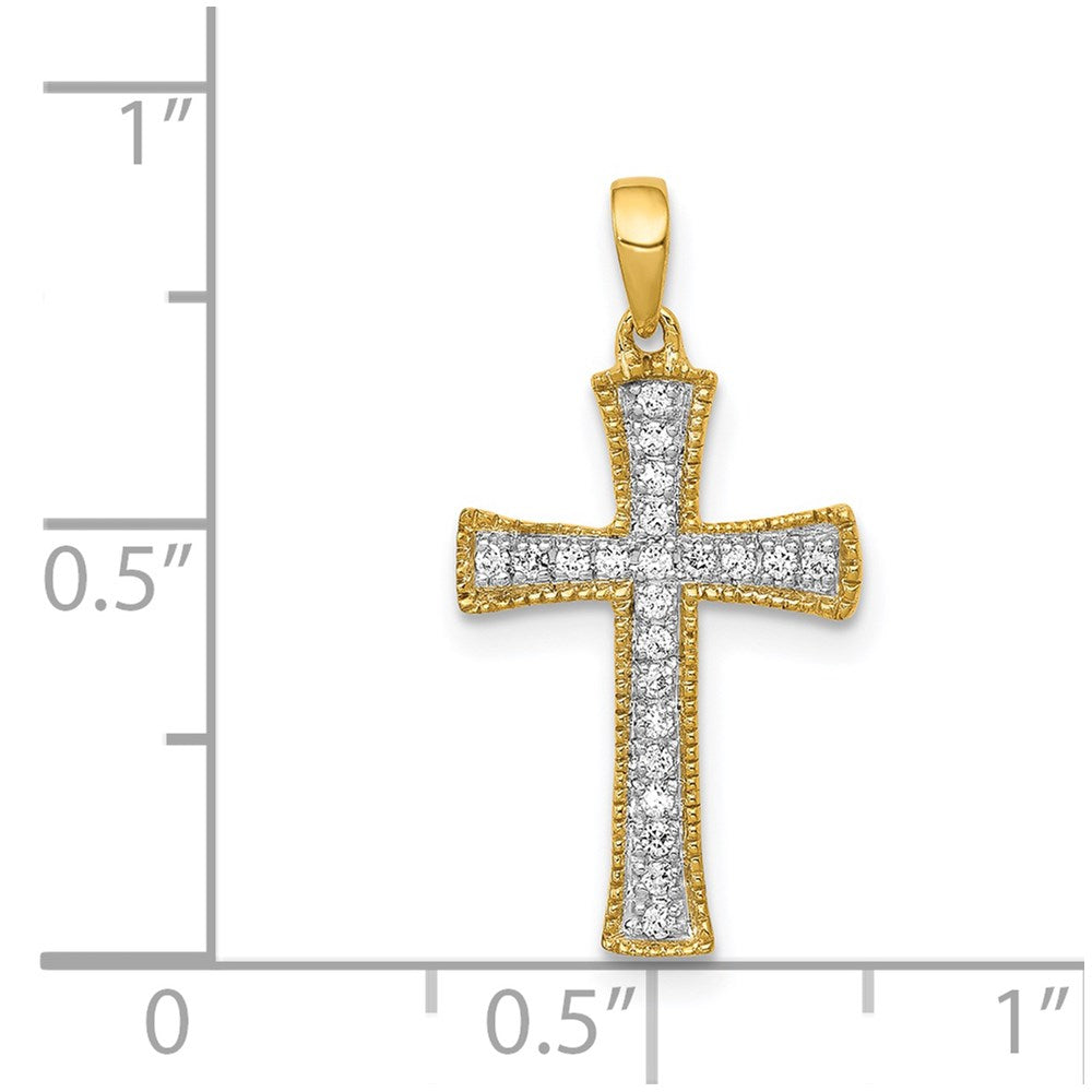 14k  1/10ct. Diamond Cross Pendant