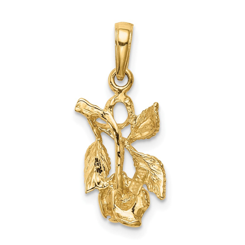 10k Rose Pendant Yellow Gold