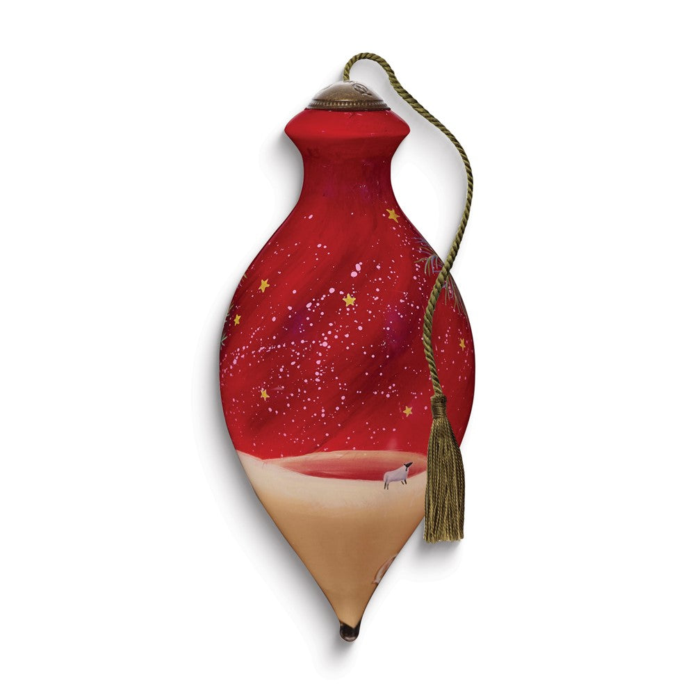 Neqwa Art Star of Bethlehem by Sarah Summers Hand-painted Glass Ornament