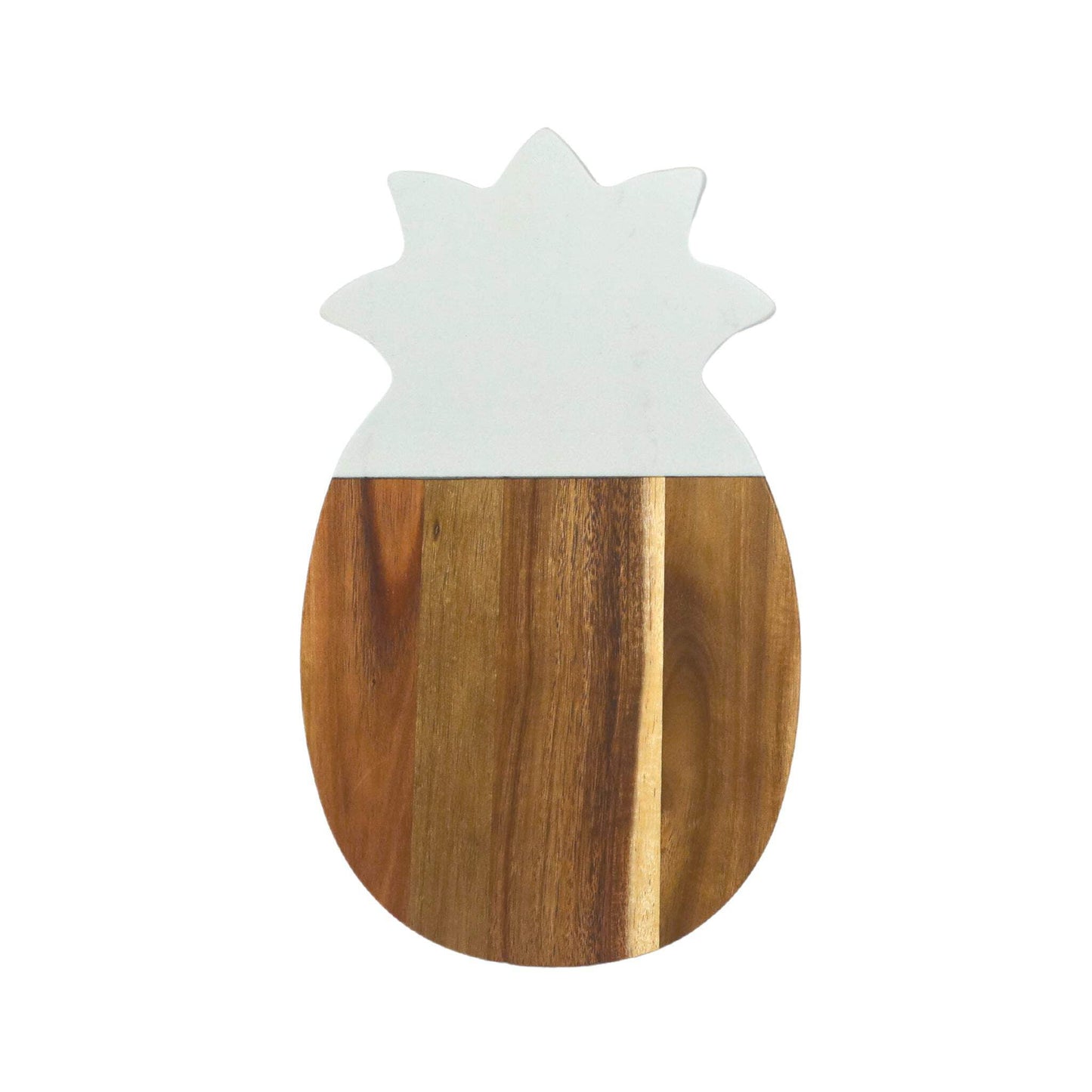 White Marble/Acacia Wood Pineapple Board
