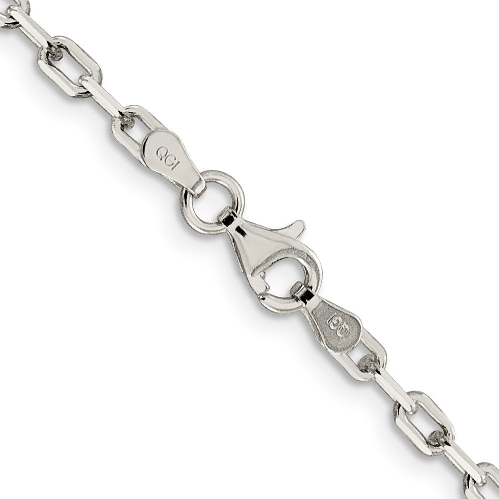 Sterling Silver 2.75mm Elongated Open Link Chain 20 Inches