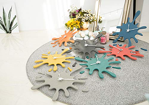 Modern Minimalist Ink Splash Silent Wall Clock (19.5” X 18.8”)
