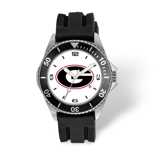 LogoArt University of Georgia Collegiate Gents Silicone Strap Quartz Watch QUGA169