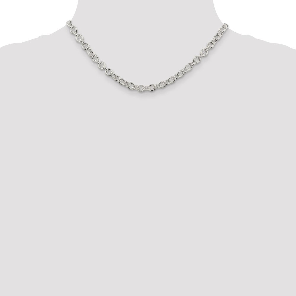 Sterling Silver 6.1mm Cable Chain 16 Inches