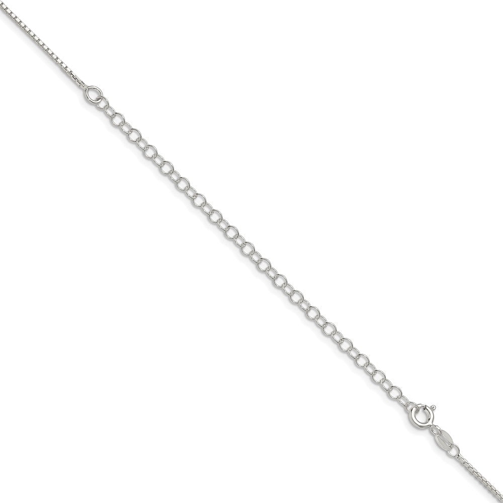 Sterling Silver 1.35mm 8 Sided Diamond-cut Box Chain w/4in ext.