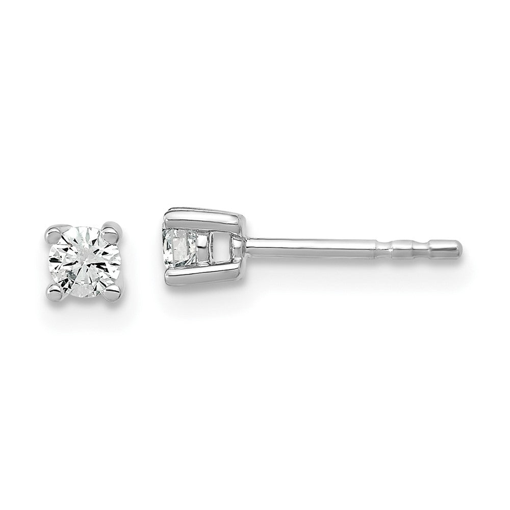 14k White Gold 1/5 ctw Certified Lab Grown Diamond VS/SI+ G+ Round 4 Prong Heavy Wt. Stud Earrings