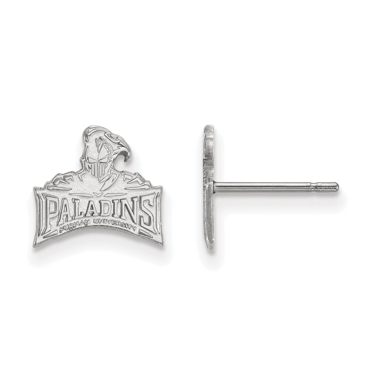 Sterling Silver Official Licensed Collegiate Furman University (FU) XS Post Earrings