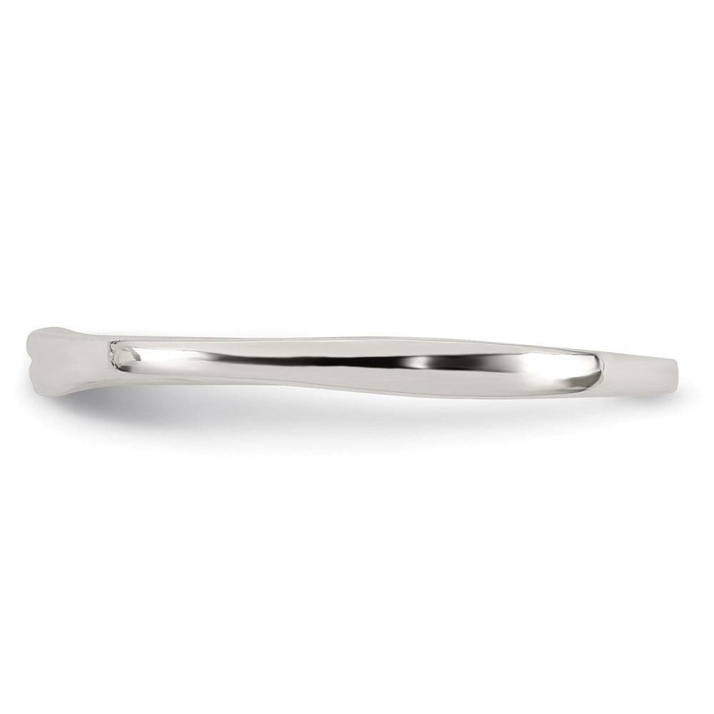 Sterling Silver Polished CZ 1.5mm Band Size 6 Ring