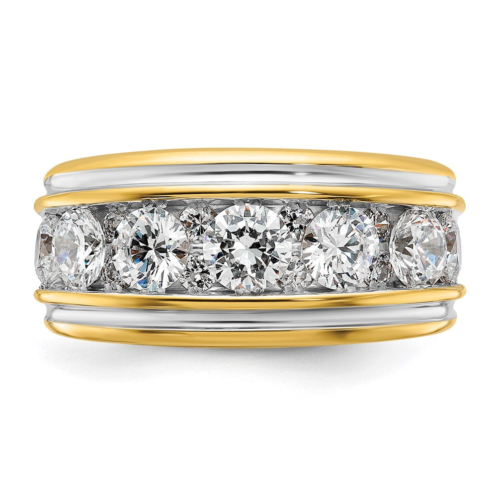 IBGoodman 14k with White Rhodium 3 carat Lab Grown Diamond VS/SI+ G+ Complete Polished Men's Ring