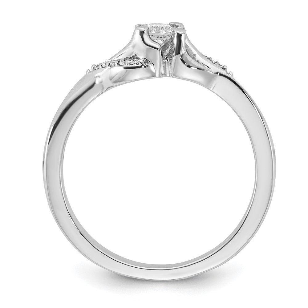 10k WG Diamond Ring Rd 1-.17ct , 10 - .004ct - Dia:G Mel:S45