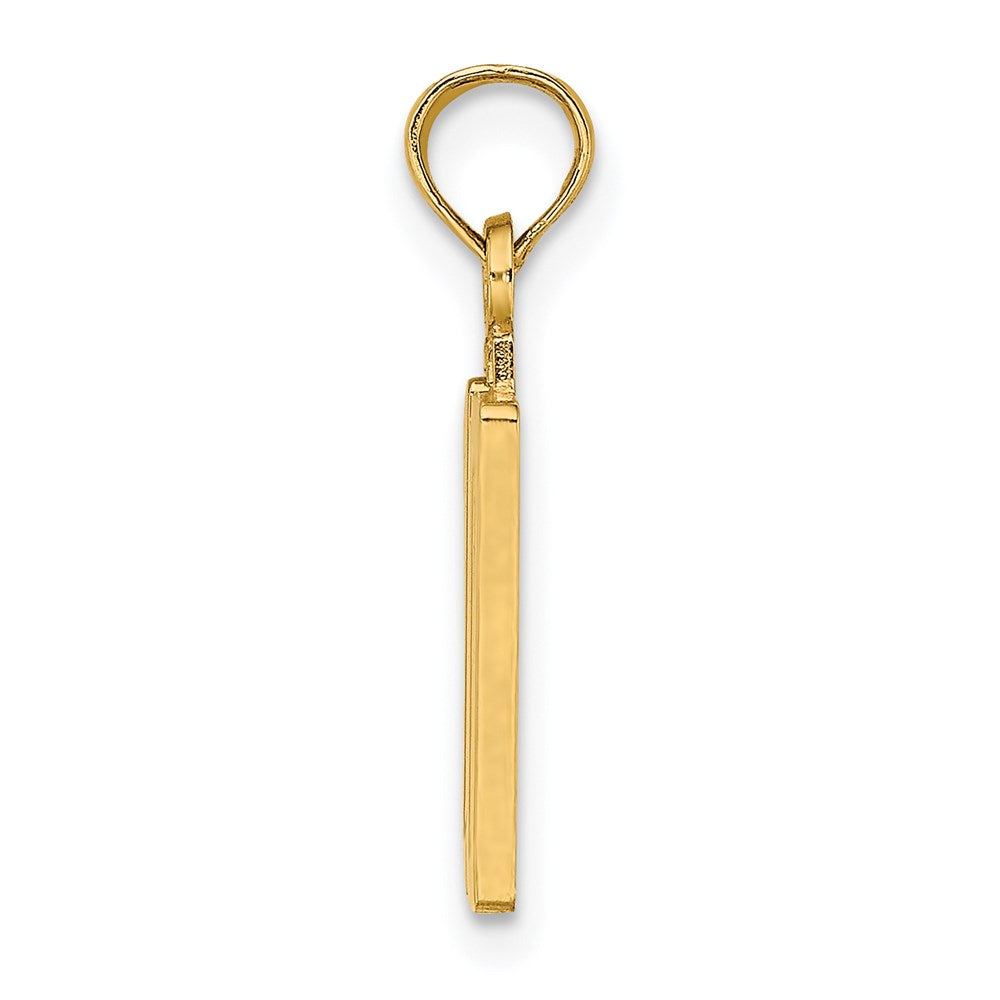 14k Polished Number 10 Pendant