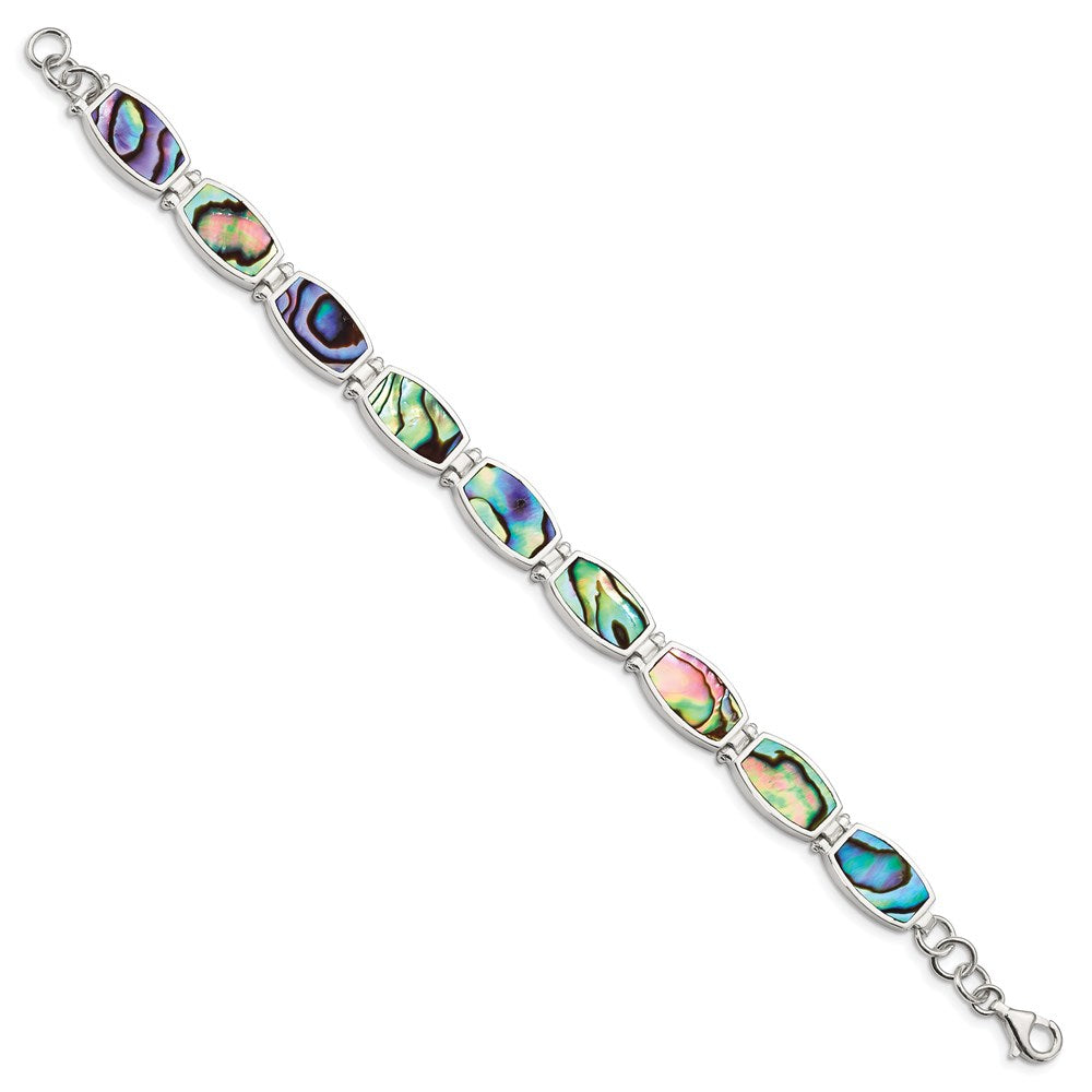 Sterling Silver Abalone Bracelet 7.25 inches