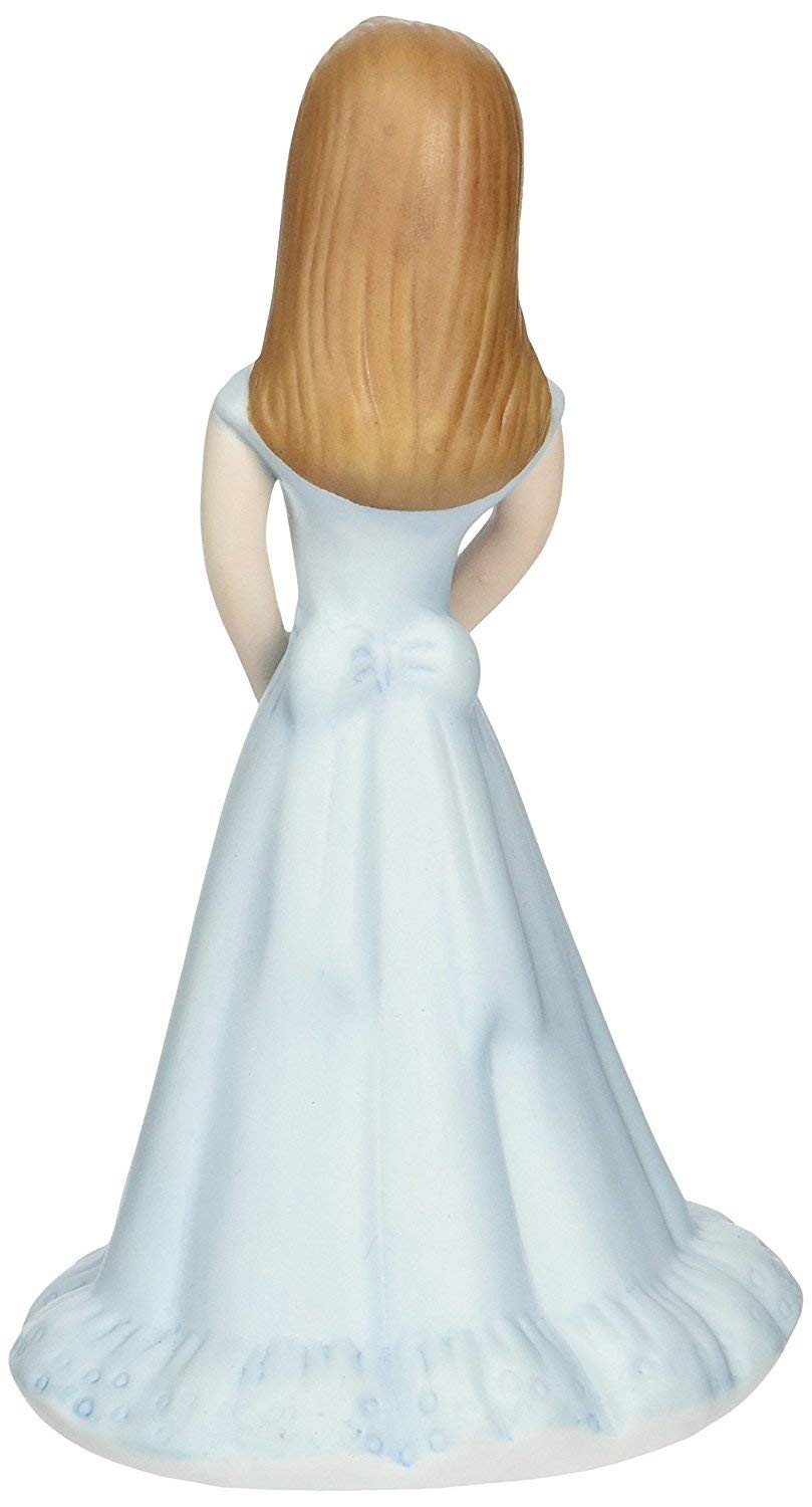 Enesco Growing Up Birthday Girls Brunette Age 10 Porcelain Bisque Figurine Q-GL656