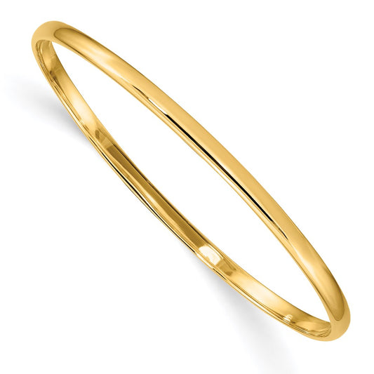 14k Slip-on Baby Bangle Bracelet 5.5  inches
