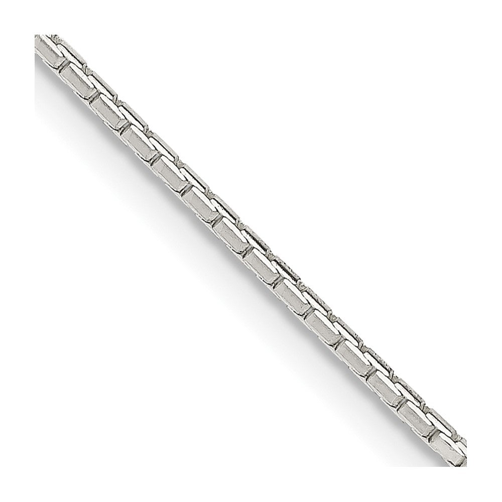 Sterling Silver 1.2mm 8 Sided Diamond-cut Mirror Box Chain 24 Inches