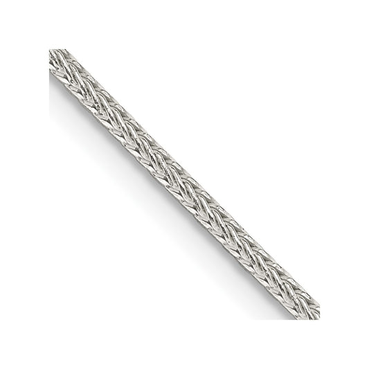 Sterling Silver 1.45mm Diamond-cut Round Franco Chain 18 Inches