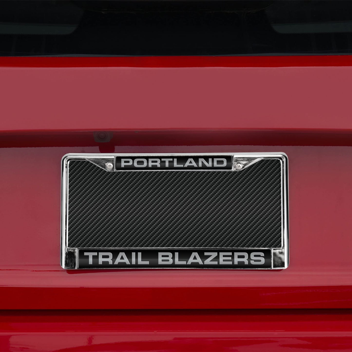 Portland Trail Blazers NBA Chrome Laser Cut License Plate Frame