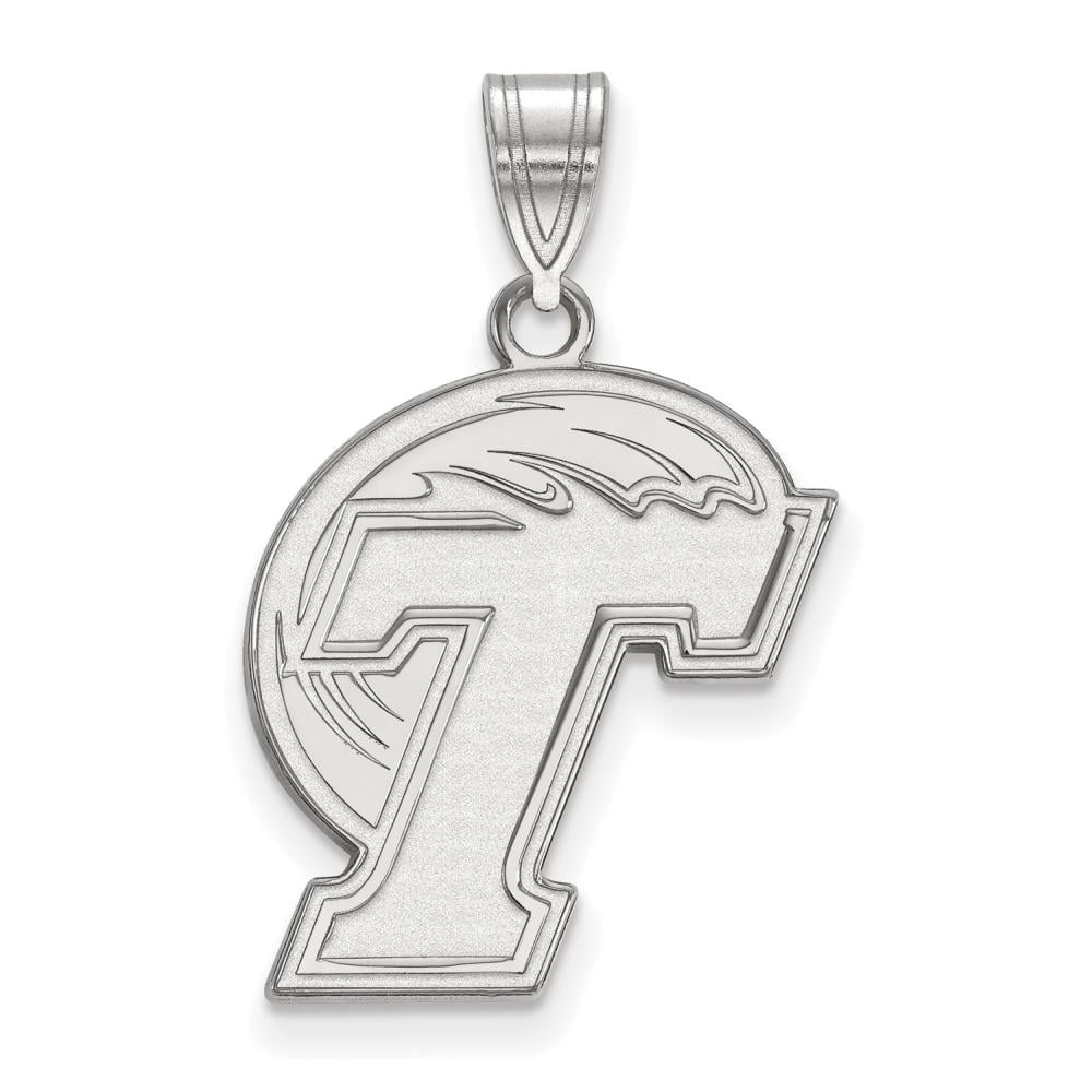 LogoArt Sterling Silver Tulane University Large Pendant Necklace