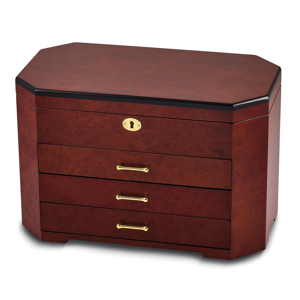 Rustic Italian Burlwood Jewelry Box