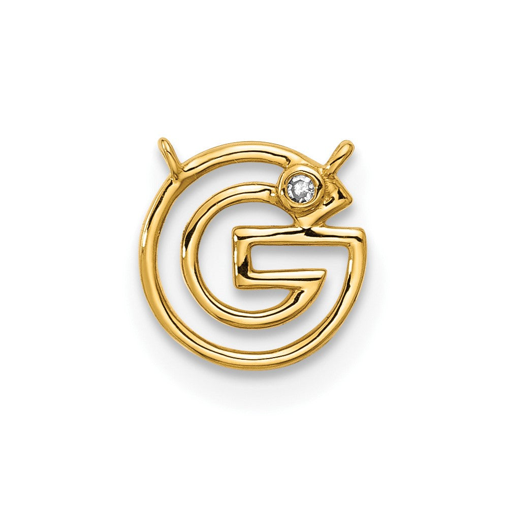 Stella & Dot 10ky Diamond Initial G Charm Element