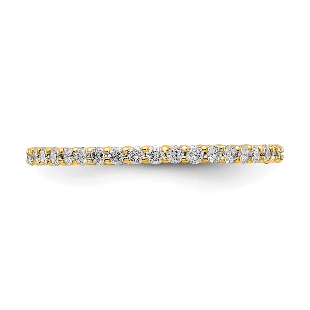 14k Polished Size 7.5 Shared Prong 1/2 carat Diamond Complete Eternity Band
