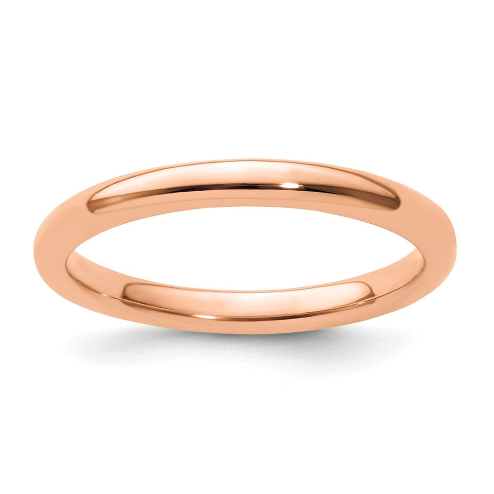 Sterling Silver Stackable Expressions Pink-plated Polished Ring Size -10