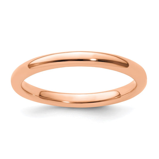 Sterling Silver Stackable Expressions Pink-plated Polished Ring Size -10